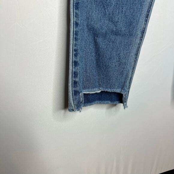 Binkie The Bunny Between A And B Unique Mixed Tone Jeans Raw Hem Size Medium - Picture 3 of 9